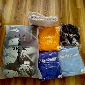 Travis Scott x Playstation. COMES WITH 5 HOODIES + MORE.  FREE SHIPPING